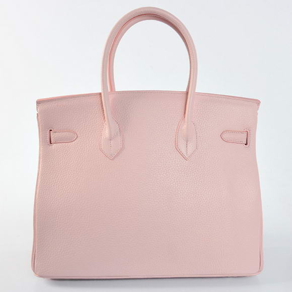 Hermes Birkin 35CM Tote Bags Togo Leather Pink Silver