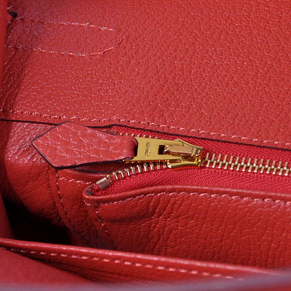 Hermes Birkin 35CM Tote Bags Togo Leather Red Golden