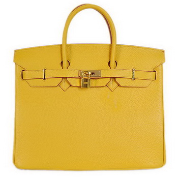 Hermes Birkin 35CM Tote Bags Togo Leather Yellow Golden