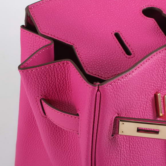 Hermes Birkin 35CM Smooth Leather Handbag 6089 Rose Golden