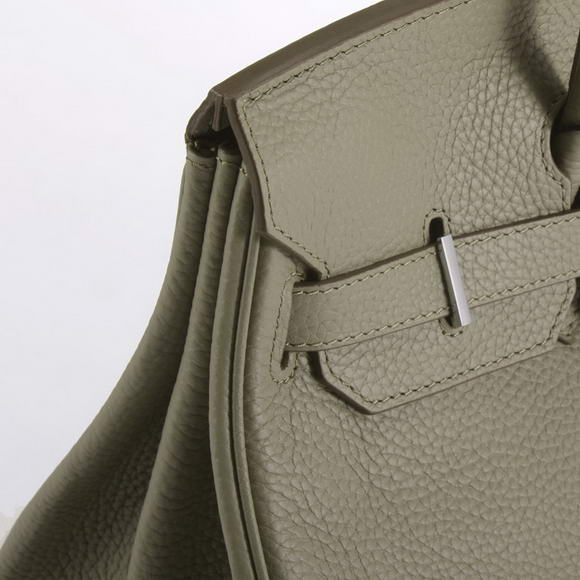 Hermes Birkin 35CM Togo Leather Handbag 6089 Dark Grey Silver