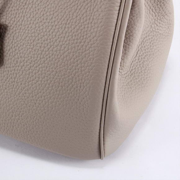 Hermes Birkin 35CM Togo Leather Handbag 6089 Light Grey Golden