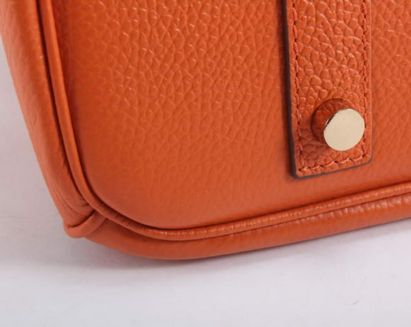 Hermes Birkin 35CM Togo Leather Handbag 6089 Orange Golden