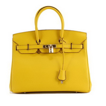 Hermes Birkin 35CM Togo Leather Handbag 6089 Yellow Golden