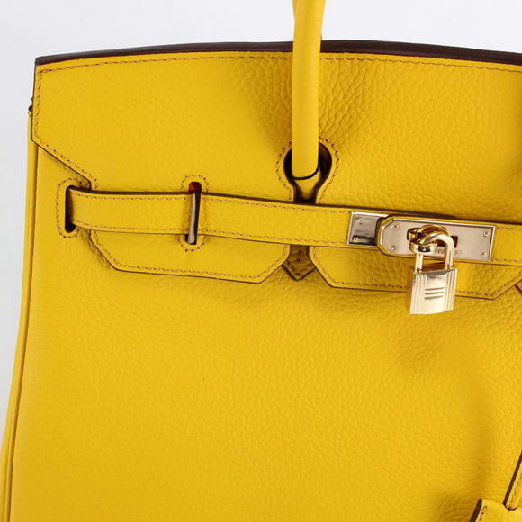 Hermes Birkin 35CM Togo Leather Handbag 6089 Yellow Golden