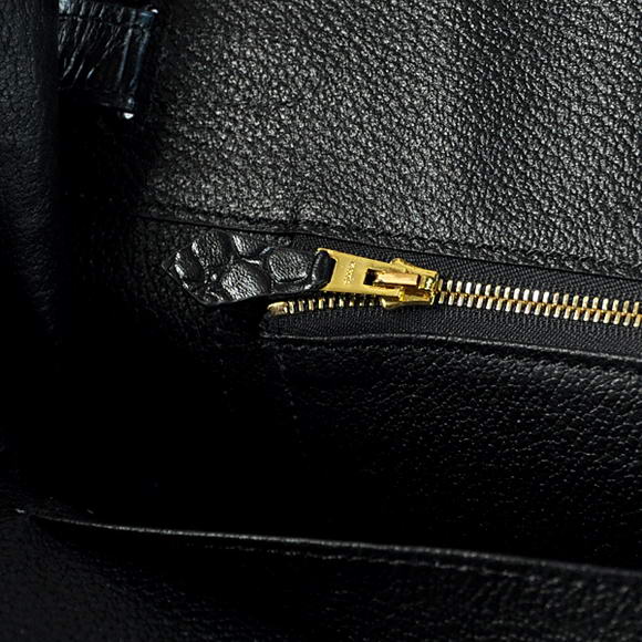 Hermes Birkin 35CM Tote Bags Crocodile Togo Leather Black Golden
