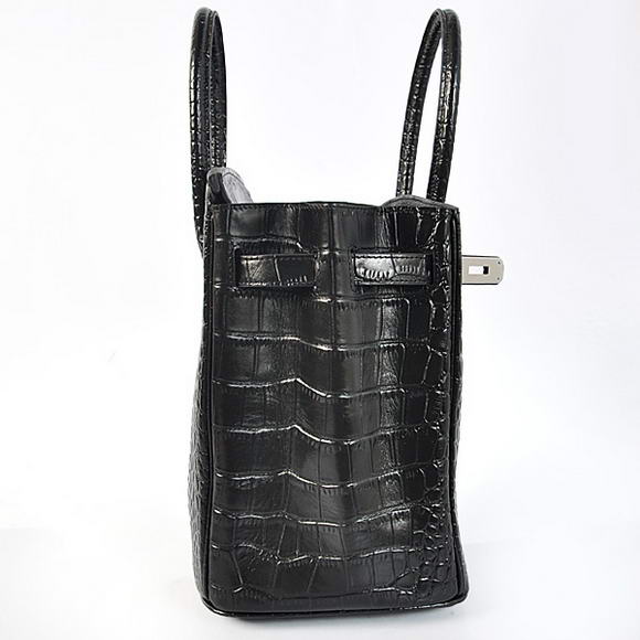 Hermes Birkin 35CM Tote Bags Crocodile Togo Leather Black Silver