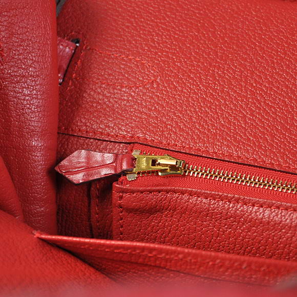 Hermes Birkin 35CM Tote Bags Crocodile Togo Leather Red Golden