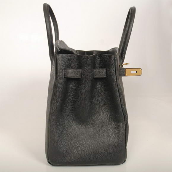 Hermes Birkin 35CM Tote Bags Smooth Togo Leather Black Golden