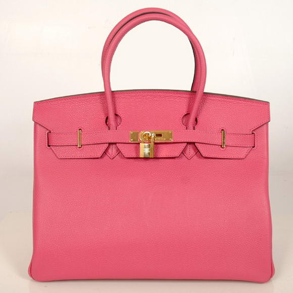 Hermes Birkin 35CM Tote Bags Smooth Togo Leather Peach Golden