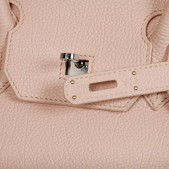 Hermes Birkin 35CM Tote Bags Smooth Togo Leather Pink Silver