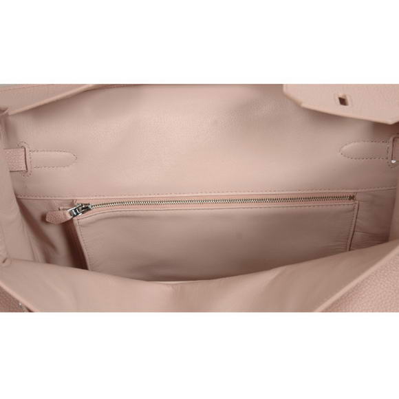 Hermes Birkin 35CM Tote Bags Smooth Togo Leather Pink Silver