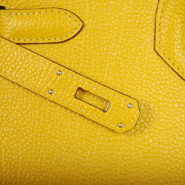 Hermes Birkin 35CM Tote Bags Smooth Togo Leather Turkey Yellow Silver