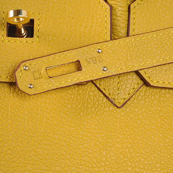 Hermes Birkin 35CM Tote Bags Smooth Togo Leather Yellow Golden