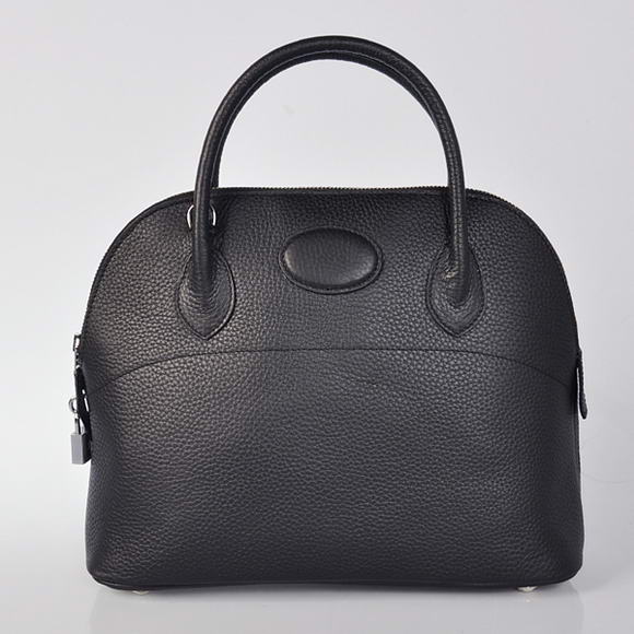 Hermes Bolide 31CM Tote Bags Clemence H1031 Black
