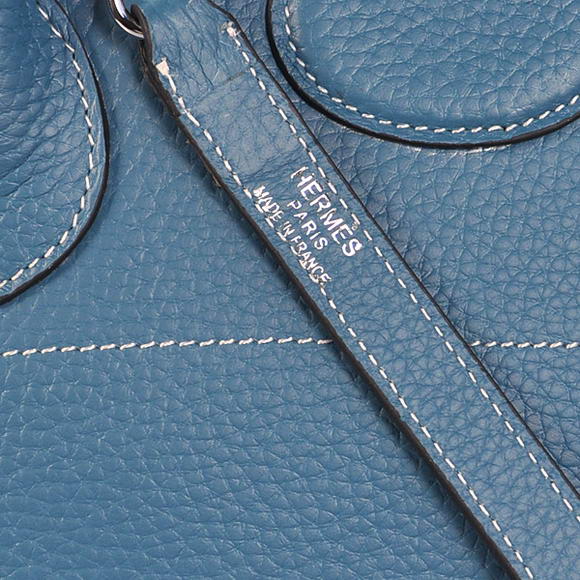Hermes Bolide 31CM Tote Bags Clemence H1031 Blue