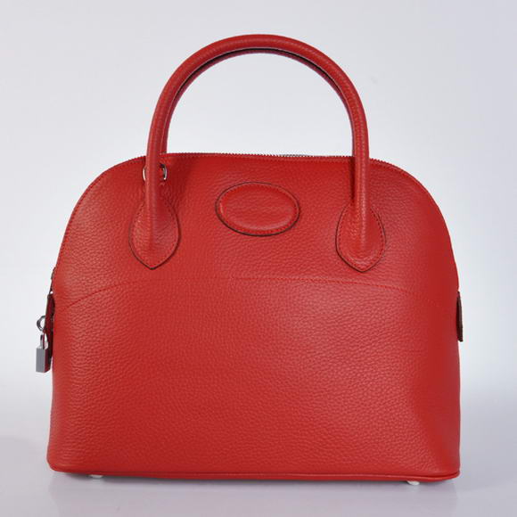 Hermes Bolide 31CM Tote Bags Clemence H1031 Red