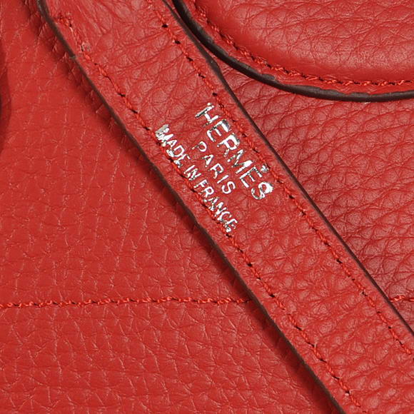 Hermes Bolide 31CM Tote Bags Clemence H1031 Red