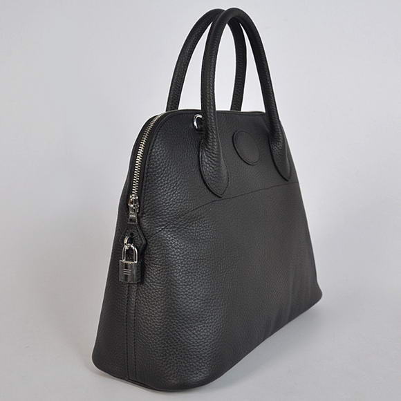 Hermes Bolide 37CM Tote Bags Clemence H1037 Black