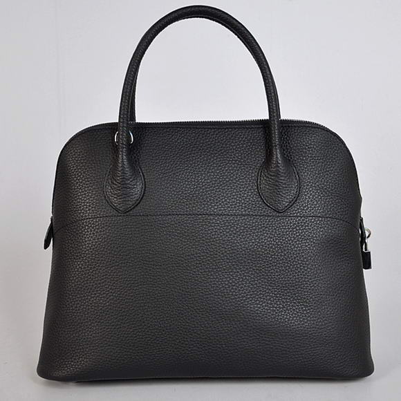 Hermes Bolide 37CM Tote Bags Clemence H1037 Black