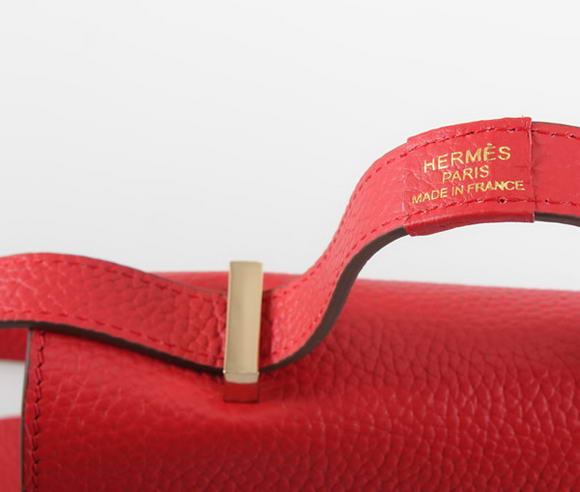 Hermes Constance Bag Togo Leather 1622S Red Golden