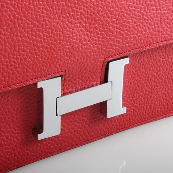 Hermes Constance Bag Red Togo Leather 1622S Silver hardware