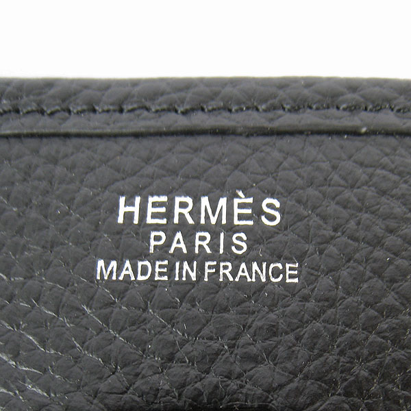 Hermes Cowhide Evelyne Messenger Bag 6309 Black