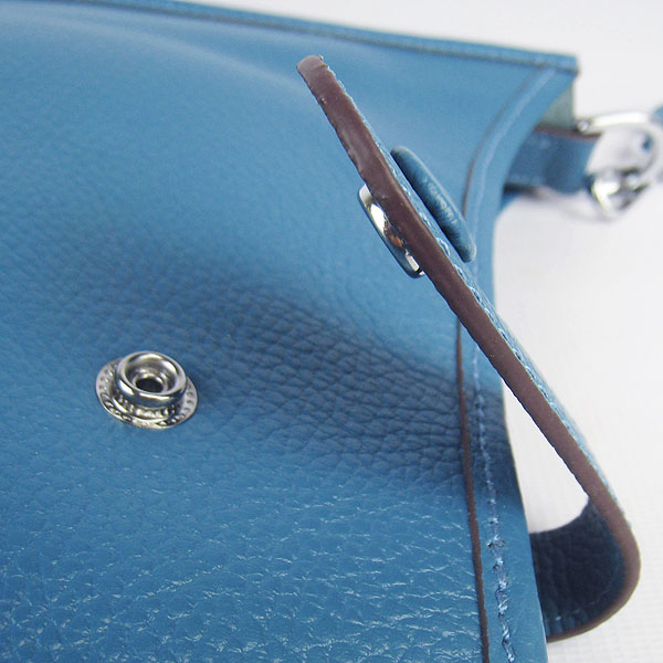 Hermes Cowhide Evelyne Messenger Bag 6309 Blue