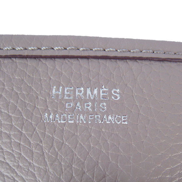 Hermes Cowhide Evelyne Messenger Bag 6309 Grey