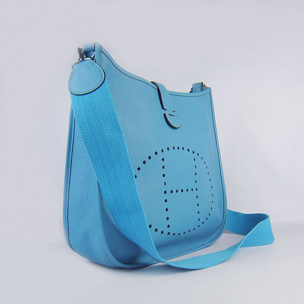 Hermes Evelyne Messenger Bag 6309 Light Blue