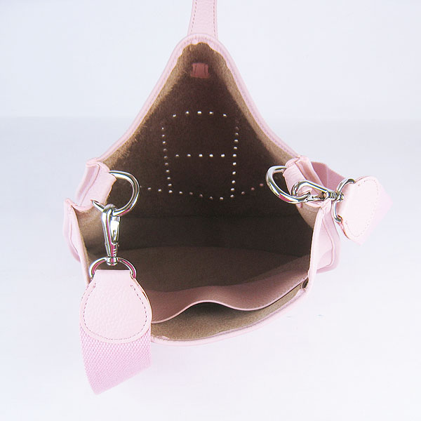 Hermes Cowhide Evelyne Messenger Bag 6309 Pink