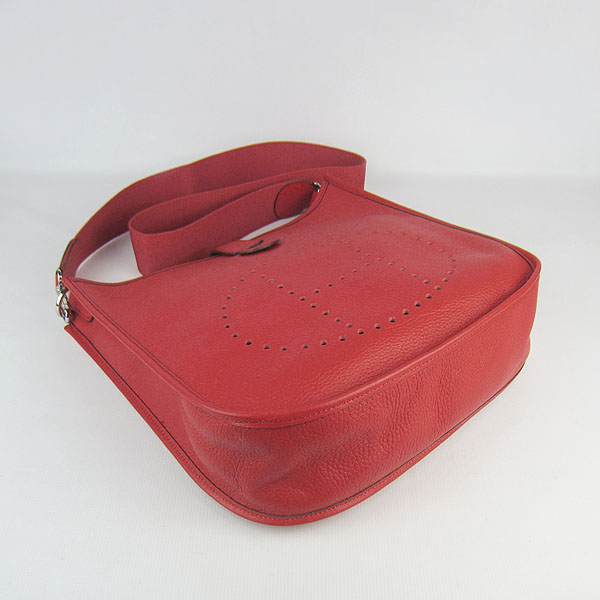 Hermes Cowhide Evelyne Messenger Bag 6309 Red