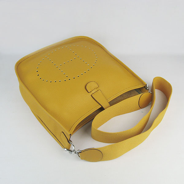Hermes Cowhide Evelyne Messenger Bag 6309 Yellow