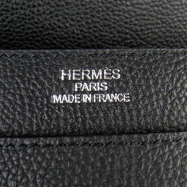 Hermes Jypsiere Togo Leather Messenger Bag H2810 Black