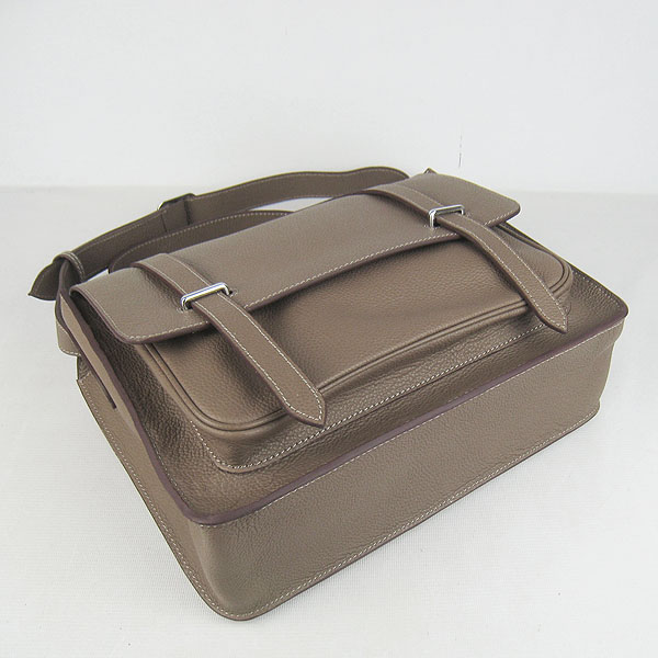 Hermes Jypsiere Togo Leather Messenger Bag H2810 Khaki