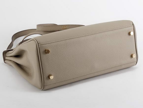 Hermes Kelly 32cm Togo Leather Handbags 6018 Light Grey Golden