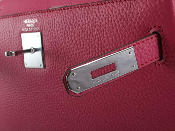 Hermes Kelly 32cm Togo Leather Handbags 6018 Roseo Silver