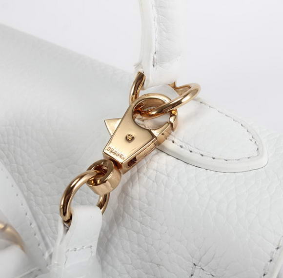 Hermes Kelly 32cm Togo Leather Handbags 6018 White Golden