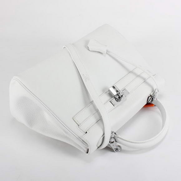 Hermes Kelly 32cm Togo Leather Handbags 6018 White Silver