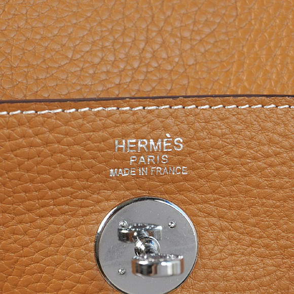 Hermes Lindy 30CM Havanne Handbags 1057 Camel Leather Silver Hardware