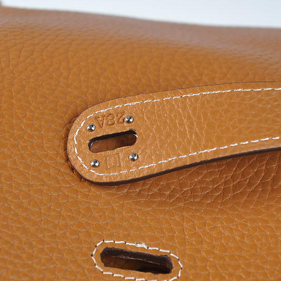 Hermes Lindy 30CM Havanne Handbags 1057 Camel Leather Silver Hardware