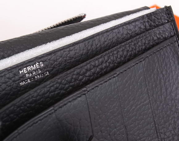 Hermes Bearn Japonaise Bi-Fold A208 Black