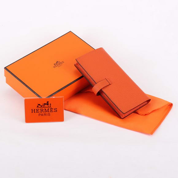 Hermes Bearn Japonaise Bi-Fold A208 Orange