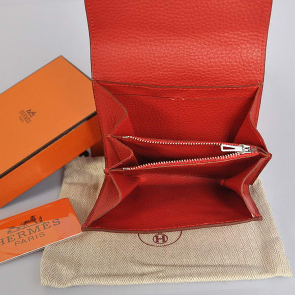 Hermes Constance Wallets Togo Leather A608 Red