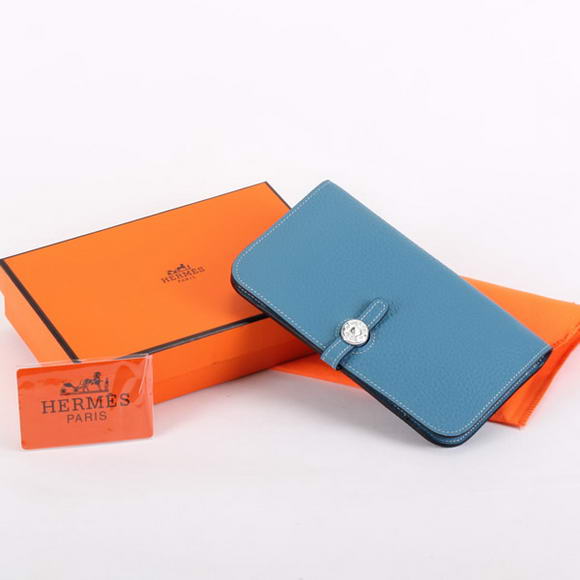 Hermes Dogon Combined Wallets A508 Blue