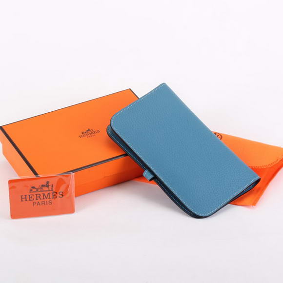 Hermes Dogon Combined Wallets A508 Blue