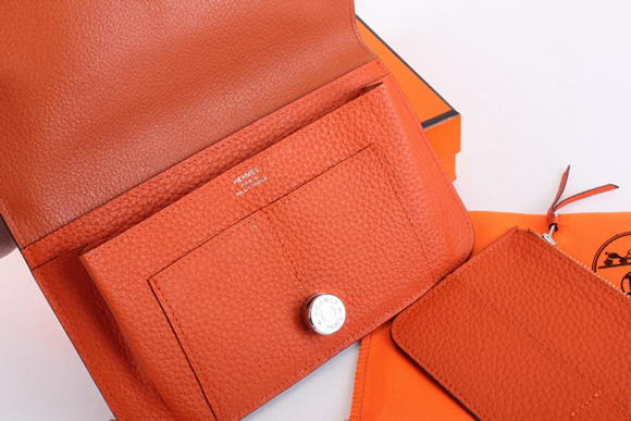 Hermes Dogon Combined Wallets A508 Orange