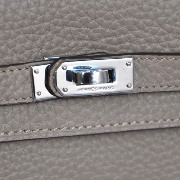 Hermes Kelly Wallet Togo Leather Bi-Fold Purse A708 Dark Grey