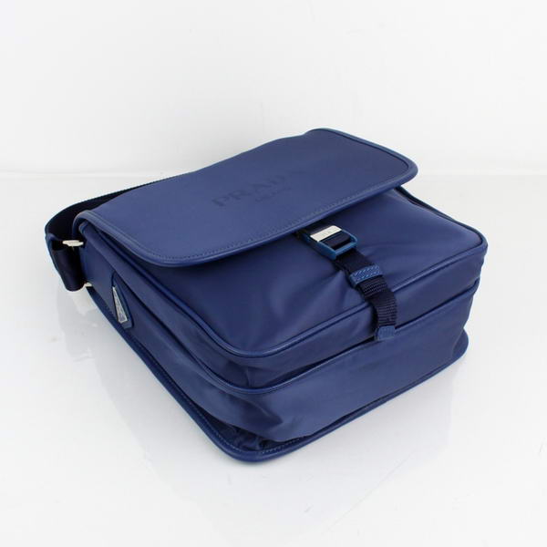 Prada Fabric Messenger Bag V166 Blue