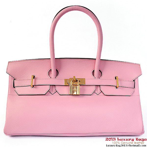 Hermes Birkin 42cm JPG Birkin Togo Leather Bag Pink Gold